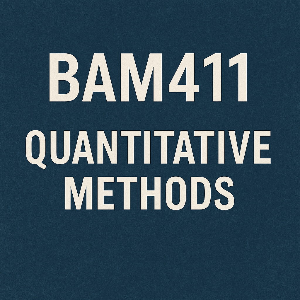Diploma : BAM411 Quantitative Methods