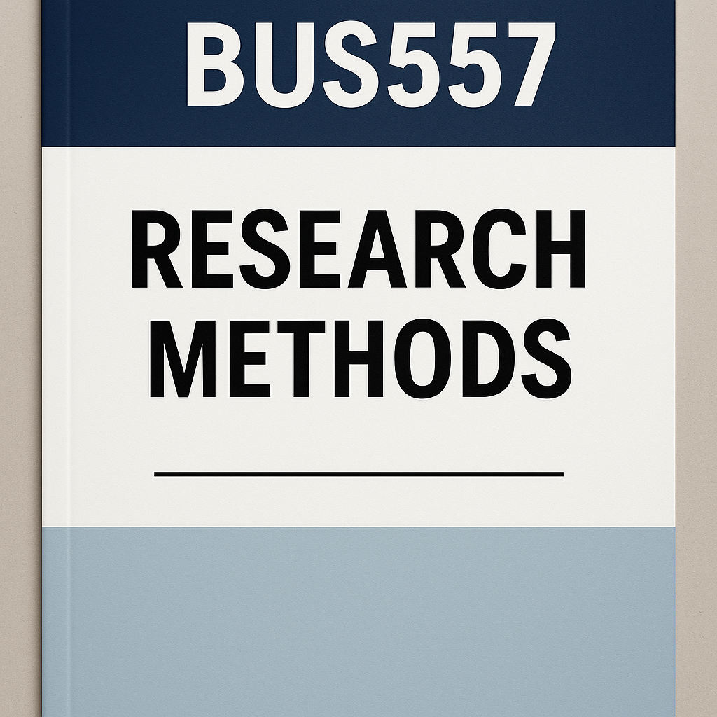Postgraduate Diploma : BUS557 Research Methods