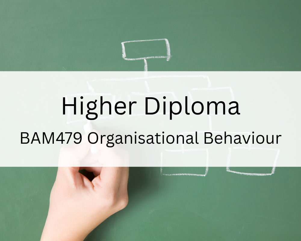 Higher Diploma : BAM479 Organisational Behaviour